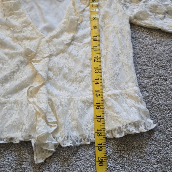 American Eagle Women S Small Lace Blouse Bridgerton Fairy Angelcore Coquette Top - Picture 11 of 12